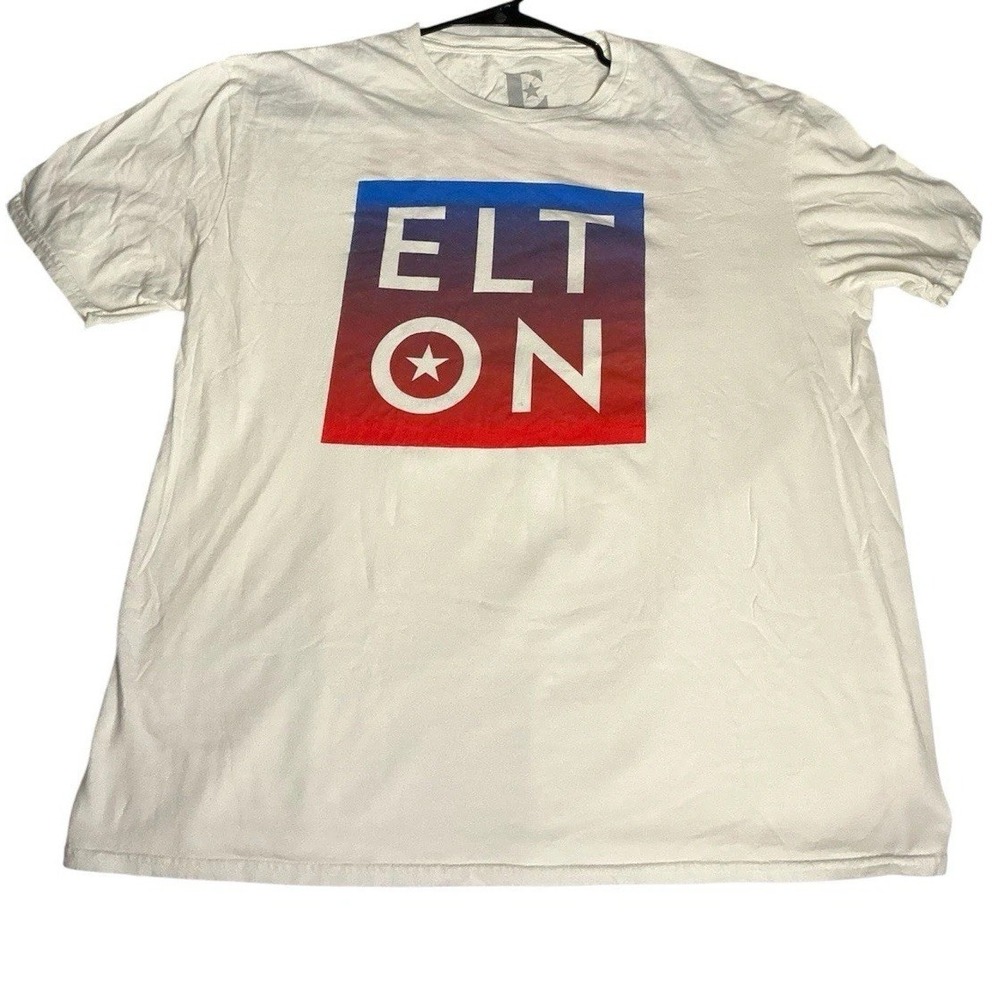 Elton John Celebrity TShirt Farewell Yellow Brick Road Concert Tour White XL